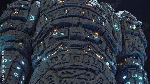 Closeup of a Glowing Golem