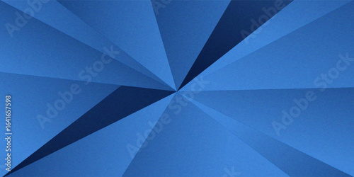 Black dark navy blue silver abstract pattern background. Geometric shape. Line triangle angle fold polygon diamond 3D. Color gradient ombre.