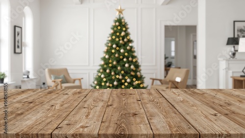 Weathered wooden plank with...