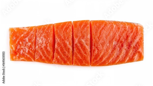 Bright red fish displayed o...