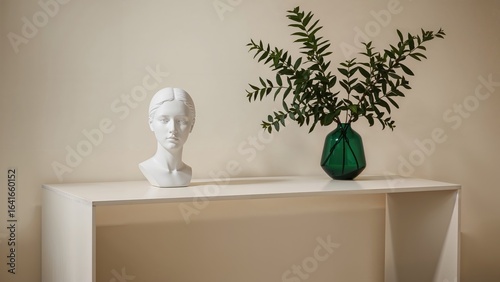 Modern console adorned with...