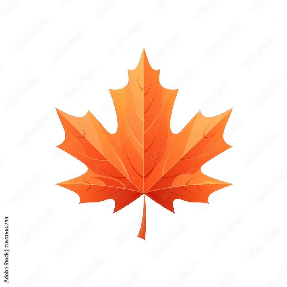 Obraz premium Vibrant autumn maple leaf illustration