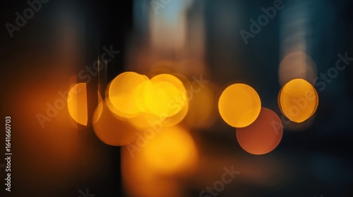 The enchanting glow of urban bokeh lights creating a dreamy atmosphere.
