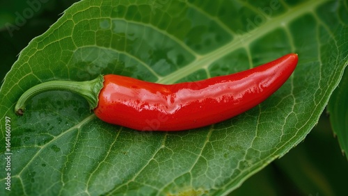 Bright red chili pepper pos...