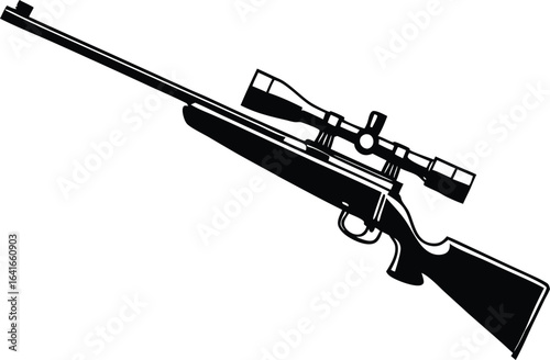 Precision Marksman Sniper Vector Logo with Crosshair and Tactical Scope Design