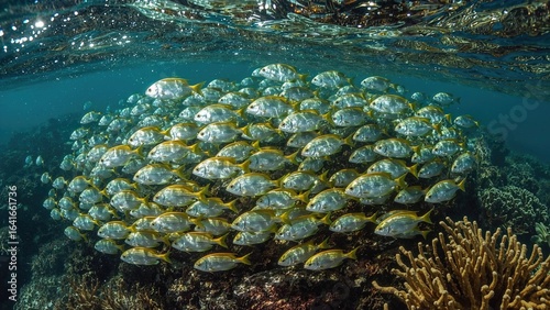 Silver Sweetlips fish swimm...