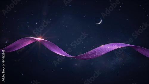Support ribbon in purple fo...