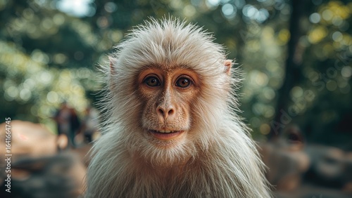 Monkey portrait in close pr...