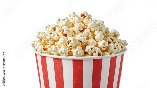 Popcorn served in a striped...