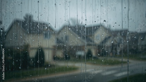 Heavy rain pours down on in...