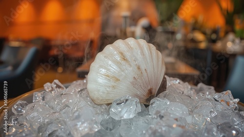 Fresh shellfish served chil...