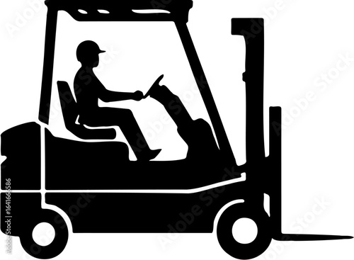 forklift vector illustration, isolated on white