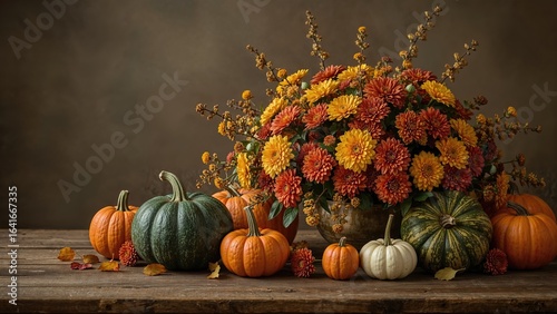 Seasonal tabletop decorated...