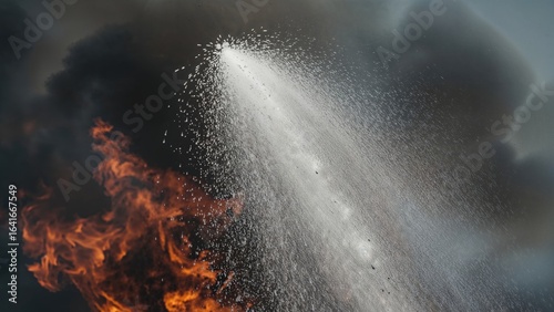 Firefighting equipment in a...