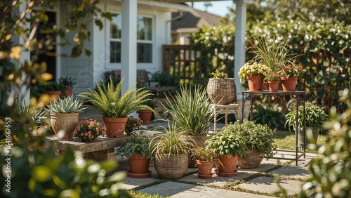 Gardening setup featuring p...