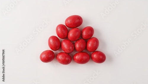 Bright red eggs as an emble...