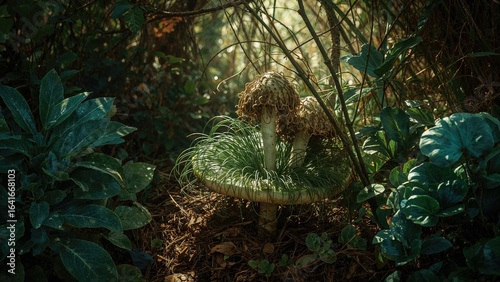 Mystical Mushroom in Forest...