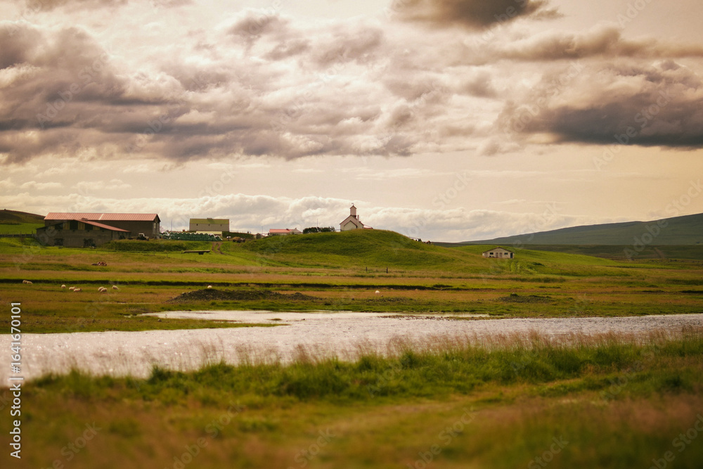 Naklejka premium rural landscape in iceland