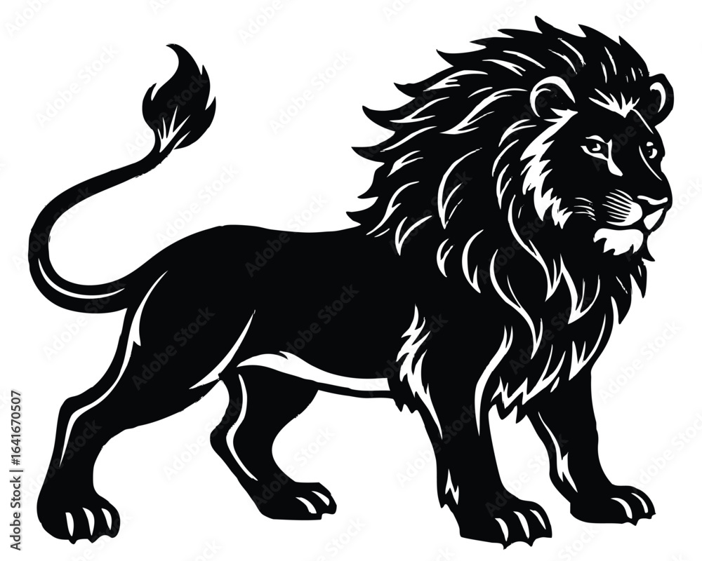 Obraz premium Lion Silhouette