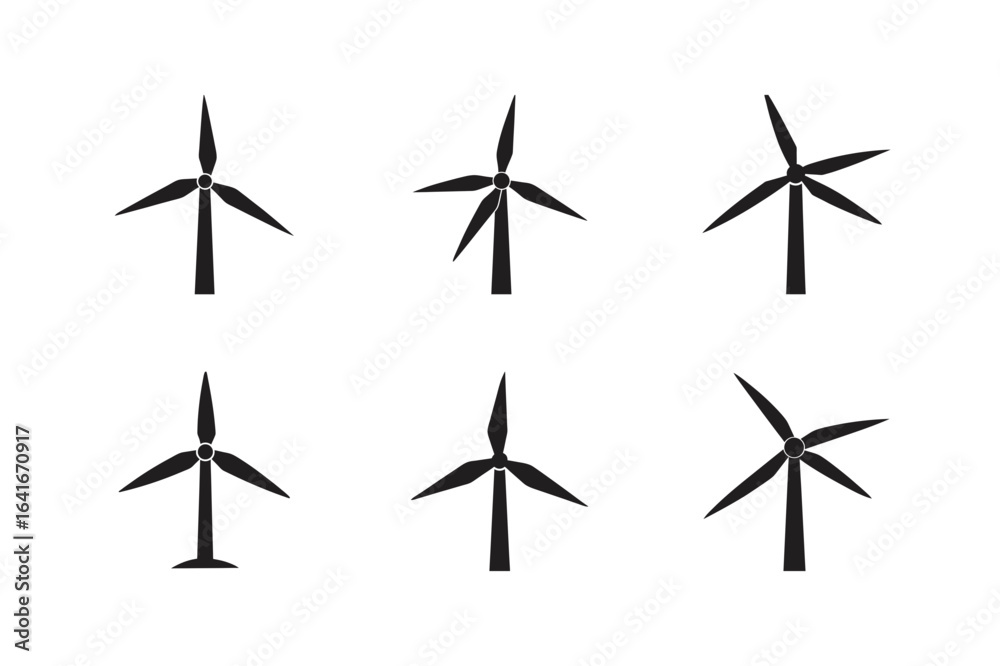 wind turbine generating clean energy silhouette vector art wind turbine generating clean energy silhouette vector art