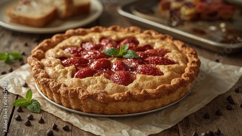 Strawberry and rhubarb crum...