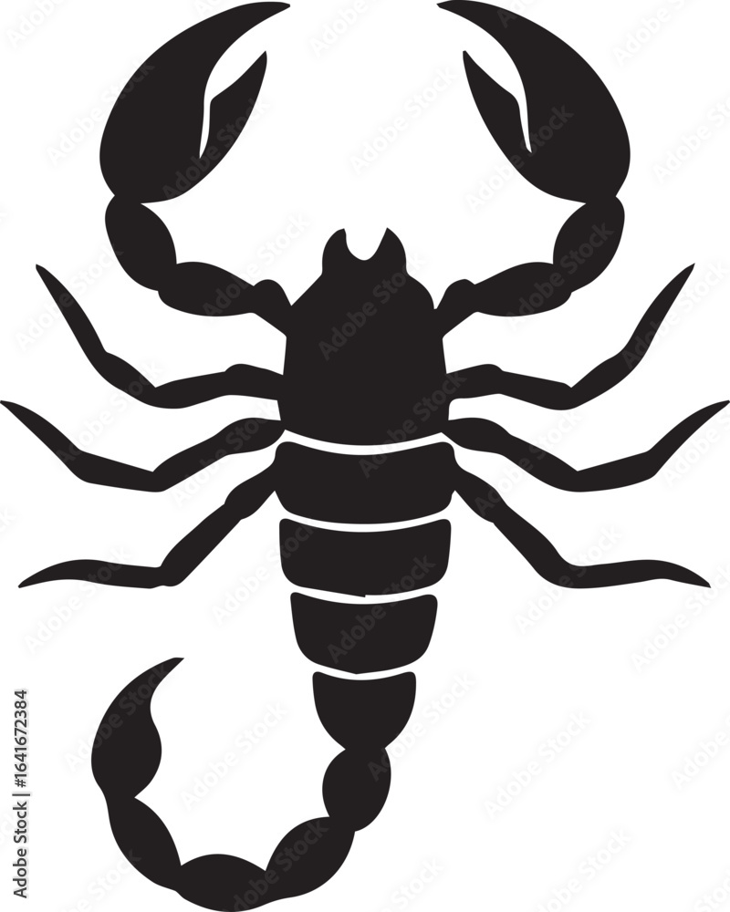 Obraz premium scorpion silhouette vector
