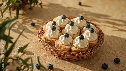 Cream-filled sandwich baske...