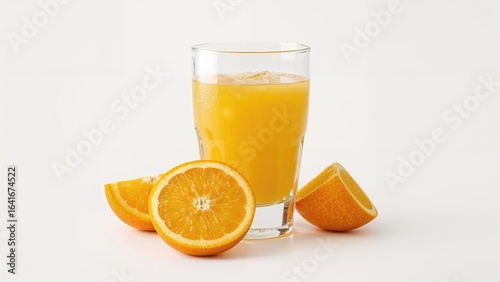 Glass of Citrus Juice Surro...