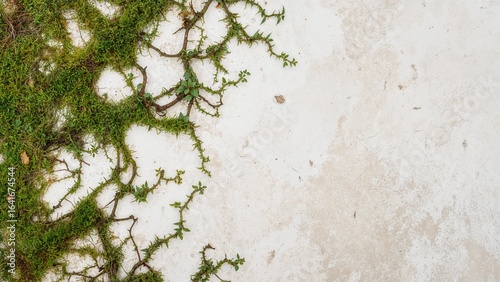 Green moss tones set on a w...