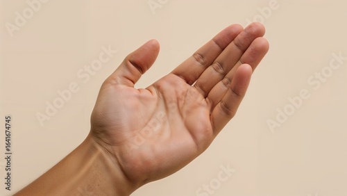 Detailed view of male finge...