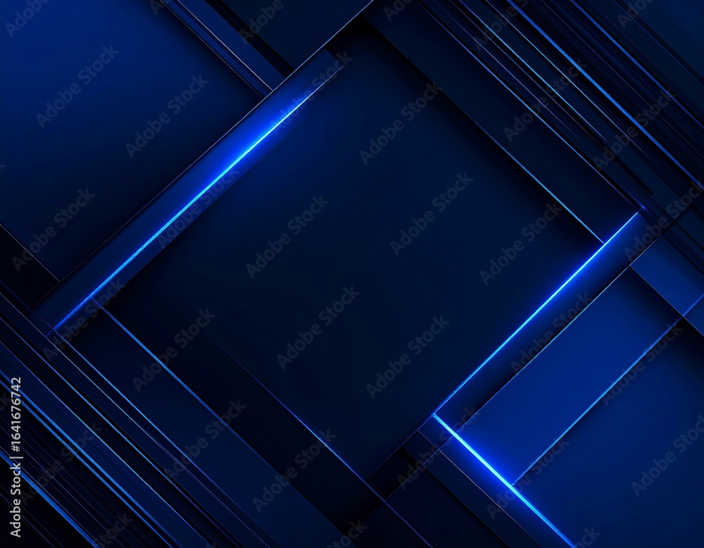 Obraz premium Dark blue abstract geometric design