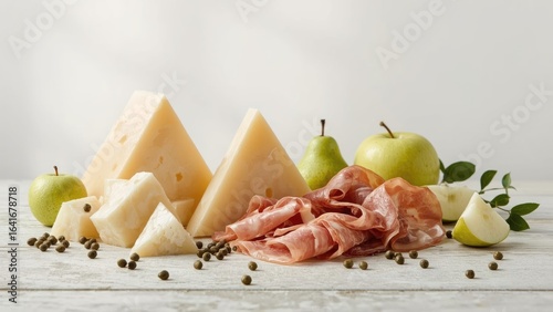 Cheese paired with ham and ...