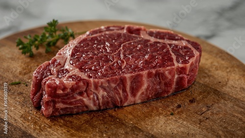 Fresh Ribeye Slice Ready to...