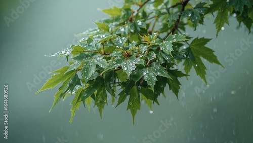 Detailed View of a Maple Br...