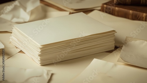 Stack of sheets used by ind...