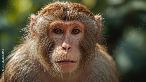Detailed View of a Macaque ...