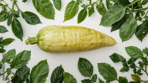 Colorful Bitter Vegetables Cooked and Displayed on White