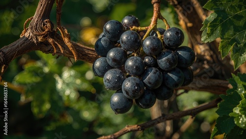 Detailed shot of ripe black...