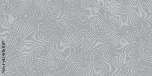Abstract seamless topographic map pattern in light gray tones, contour lines creating organic shapes and elevation curves, minimal modern background for design, wallpaper, and texture projects.