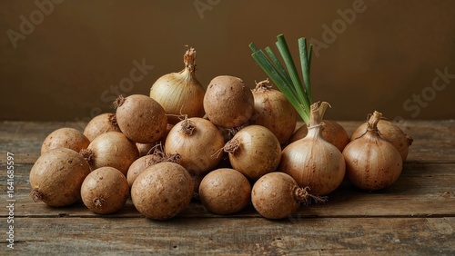 Whole Raw Potatoes with Oni...