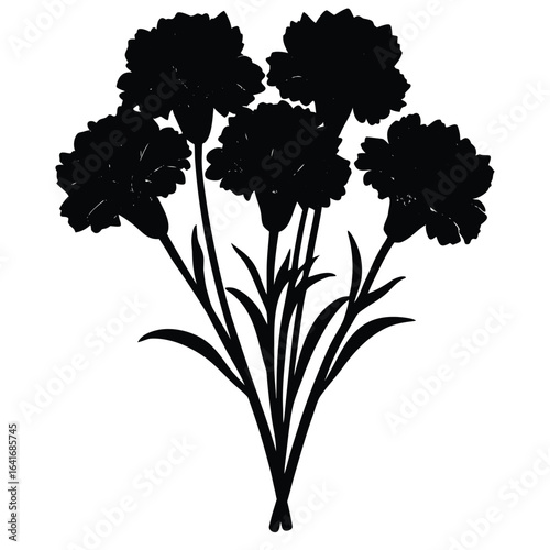 black and white flowers