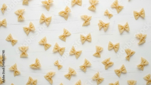 Isolated raw bowtie pasta o...
