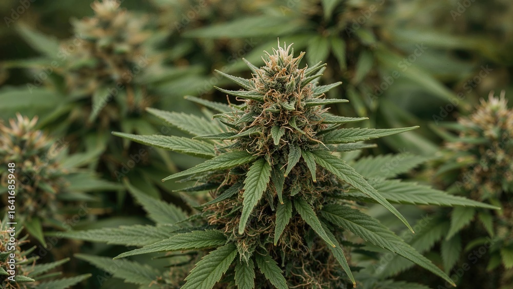 Fototapeta premium Ganja Farming Process for Legal Medical and Recreational Purposes