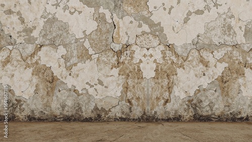 Aged plaster wall and soil ...