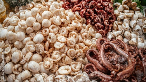 Oceanic seafood assortment ...