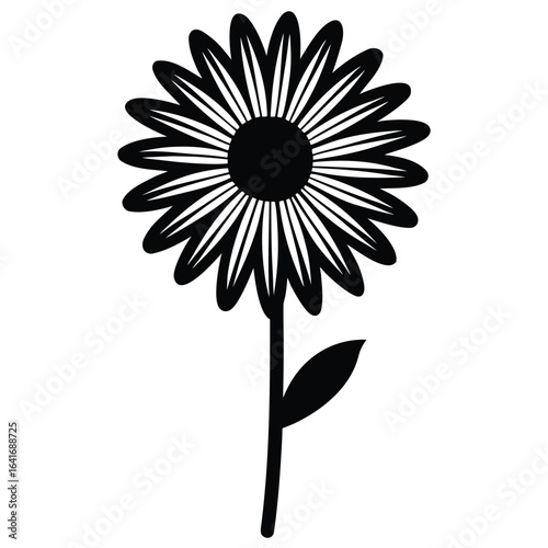 Florist element isolated daisy flower on white background 
