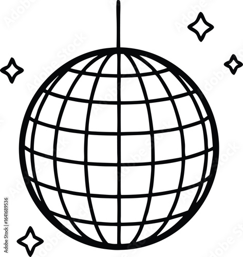 disco ball vector icon