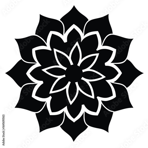 Florist element isolated decorative flower sticker on white background
