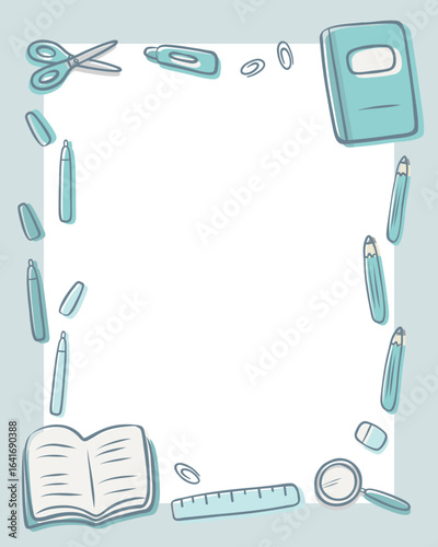 Hand Drawn School Newsletter Template Background