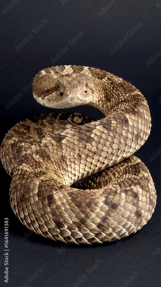 Obraz premium Venomous snake coiled